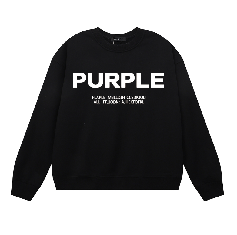 Purple Men's Long-Sleeve T-shirt Sweatshirt 1142