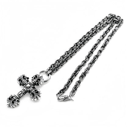 Chrome Hearts Paperchain Necklace With Dagger Pendant