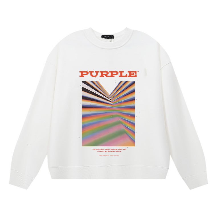 Purple Men's Long-Sleeve T-shirt Sweatshirt 1127