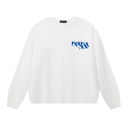 Purple Men's Long-Sleeve T-shirt Sweatshirt 1158