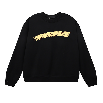 Purple Men's Long-Sleeve T-shirt Sweatshirt 1130