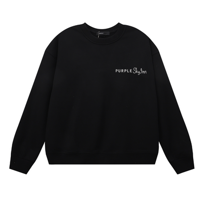 Purple Men's Long-Sleeve T-shirt Sweatshirt 1150