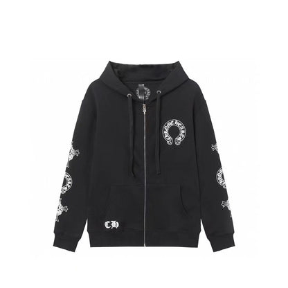 Chrome Hearts Hoodie - Black Street Style Embroidered Sweatshirt 851