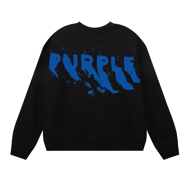 Purple Men's Long-Sleeve T-shirt Sweatshirt 1158