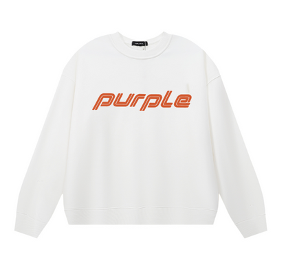 Purple Men's Long-Sleeve T-shirt Sweatshirt 1133