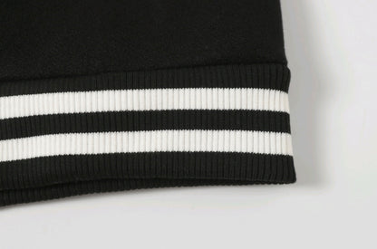 Chrome Hearts Black White Street Style Baseball Coat 0002