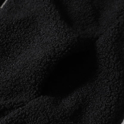 Chrome Hearts Horseshoe Embroidered Sherpa Jacket - Black Cream Gothic Coat 825