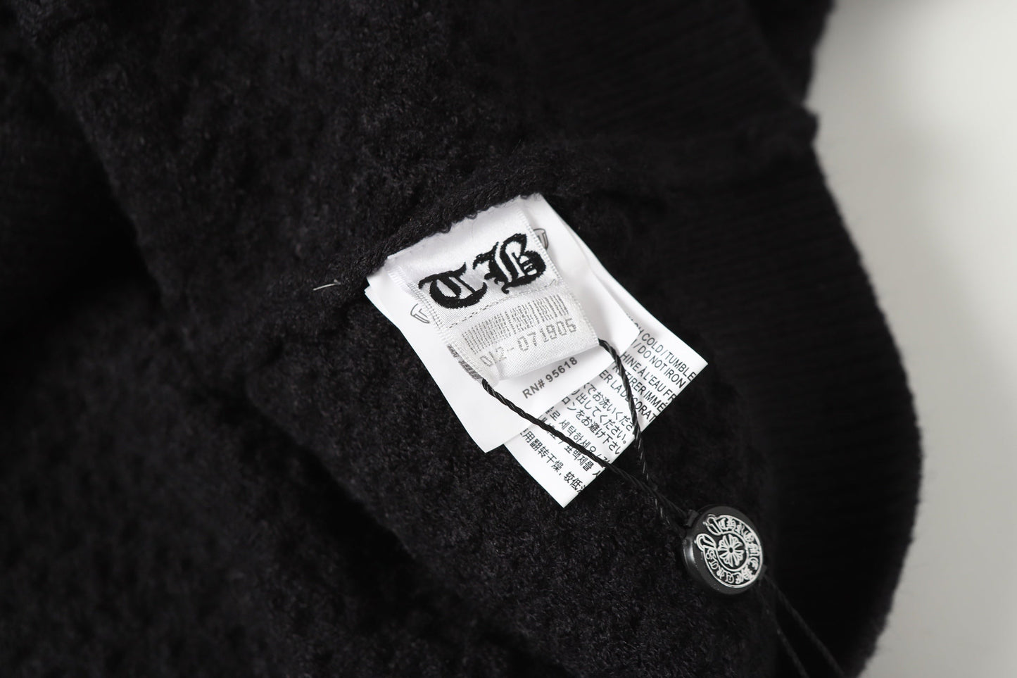 Chrome Hearts Gothic Cross Knit Cardigan - Black Grey Streetwear Jacket 904