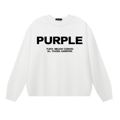 Purple Men's Long-Sleeve T-shirt Sweatshirt 1142