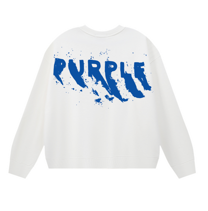 Purple Men's Long-Sleeve T-shirt Sweatshirt 1158